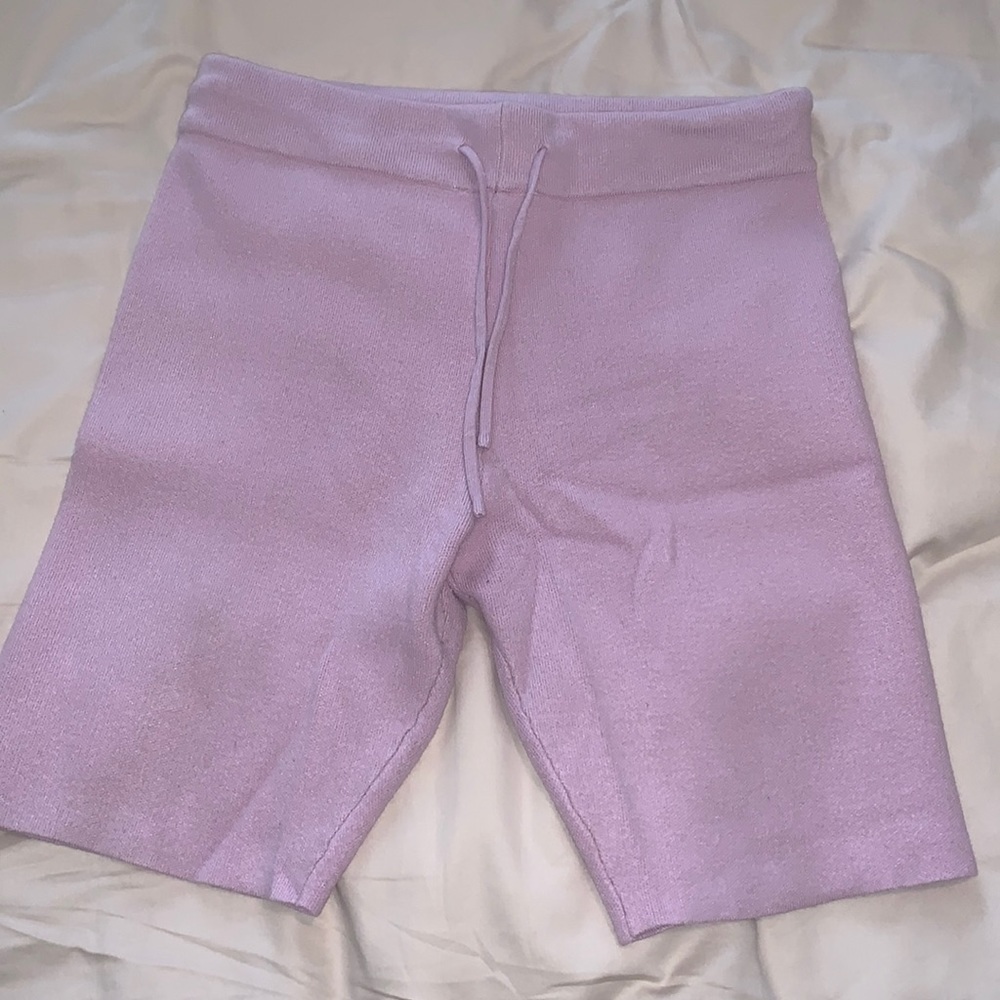 Zara Pink Bike Shorts Thick Fabric Size Large Used